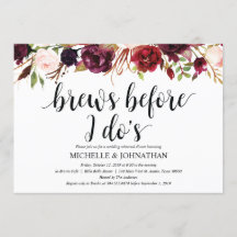 Lantliga inbjudan för Burgundy brölloprepetition