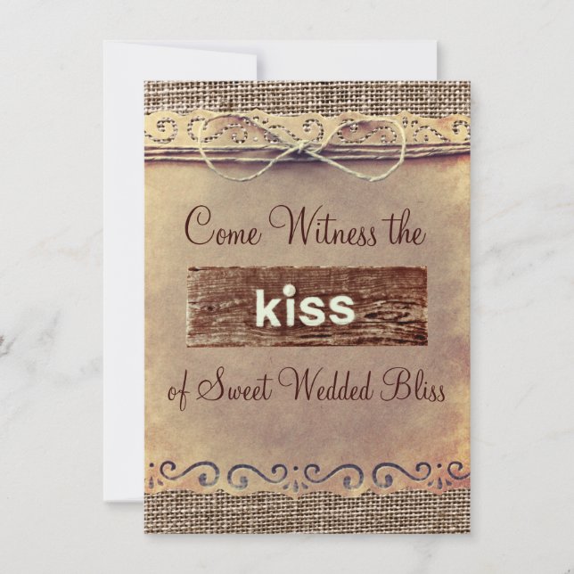 Lantliga inbjudningar för bröllop för (Framsida)