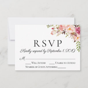 Lantliga rosa blom- bröllop OSAkort OSA Kort