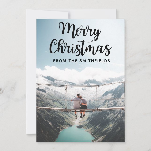 Lantligt Äventyr God Jul Julfirande Julkort (Framsida)