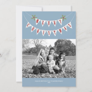 Lantligt baner - julfotokort julkort