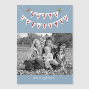 Lantligt baner - magnetiskt julfotokort
