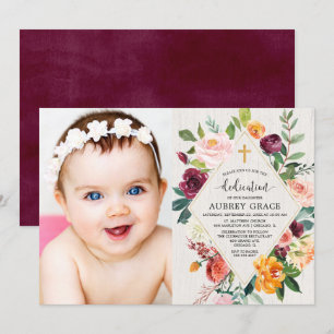 Lantligt blom- foto för inbjudningar