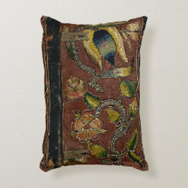 Lantligt bokomslag dämpar broderad sammet prydnadskudde