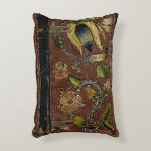 Lantligt bokomslag dämpar broderad sammet prydnadskudde