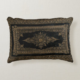 Lantligt bokomslag dämpar rosa guld- Grungesvart Prydnadskudde