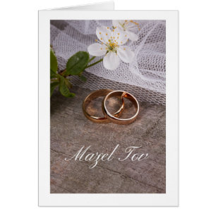 Lantligt bröllop hälsningskort