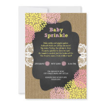 Lantligt chic flickabebisstänk/svart tavla för