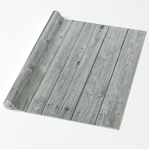 Lantligt grått Wood korn Presentpapper