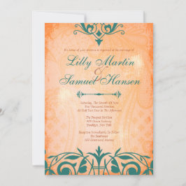 Lantligt inbjudningar för Tuscan krickabröllop