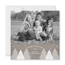 Lantligt julgranfotokort