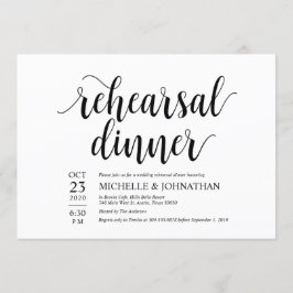 Lantligt kort för brölloprepetition middaginbjudan