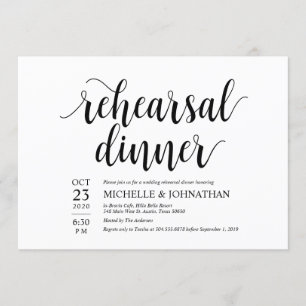 Lantligt kort för brölloprepetition middaginbjudan