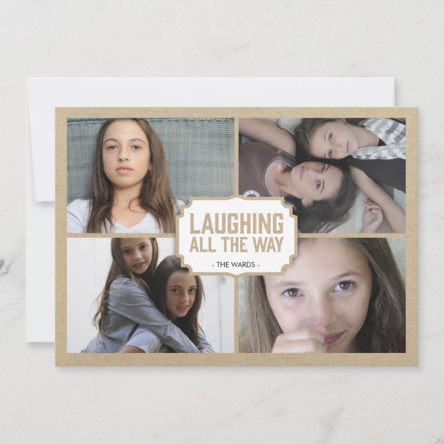 Lantligt kort för foto för vitramhelgdag (Framsida)