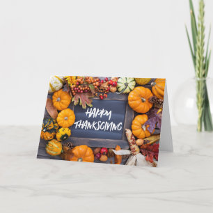 Lantligt kort för thanksgiving för