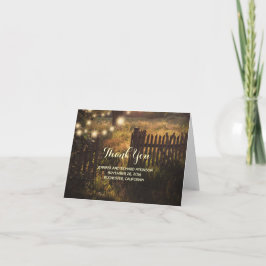 Lantligt landsbyggsbrölloptack tack kort