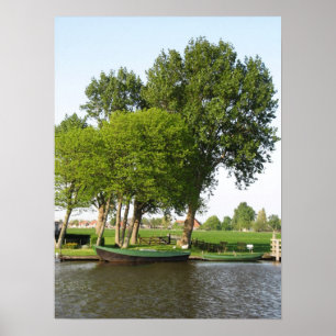 Lantligt landskap i konst för Holland fotoaffisch Poster