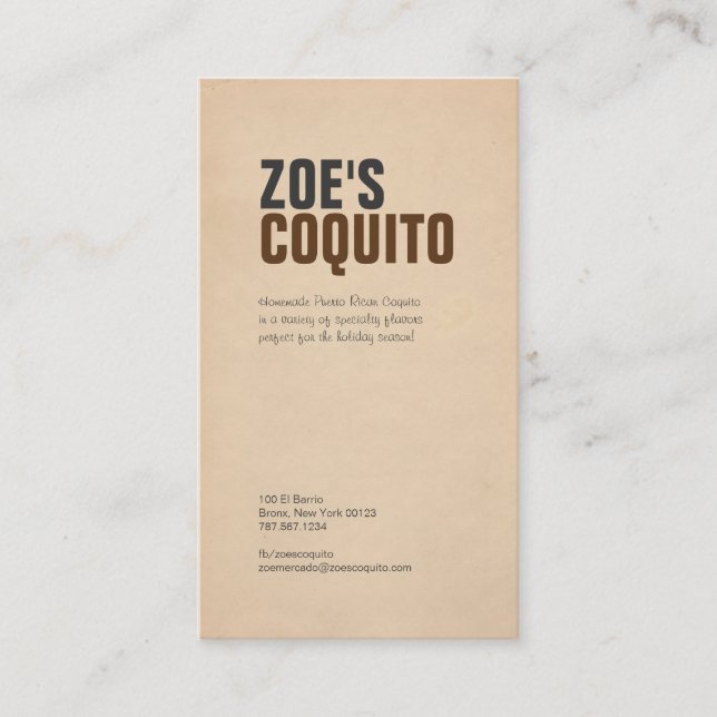 Lantligt modernt visitkort (Framsida)