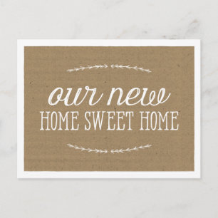 Lantligt nytt hem för Calligraphy   Meddelande Vykort