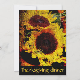 lantligt party för solrosthanksgivingmiddag inbjudningar