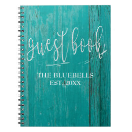 Lantligt personifierat strandhus för trätimmer anteckningsbok