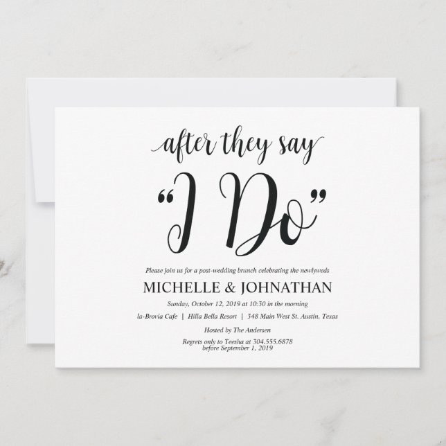 Lantligt posta kortet för bröllopfrunchinbjudan inbjudningar (Framsida)