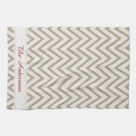 Lantligt röd och för vitFauxBurlap för sparre Kökshandduk