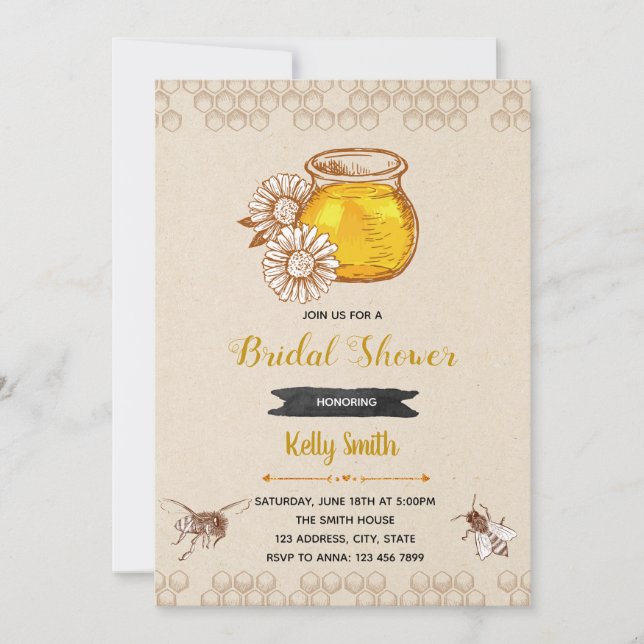 Lantligt som betyds till inbjudan för biduschparty (Framsida)