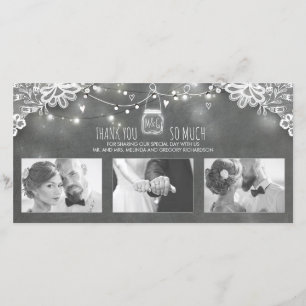 Lantligt tack för bröllop för snöre för