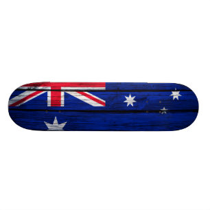 Lantligt trä för Australien flagga Skateboard Bräda 21,5 Cm