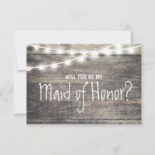 Lantligt trä stränger ska lätt dig är min maid av inbjudningar (Framsida)