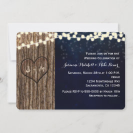 Lantligt träd sniden inbjudan för