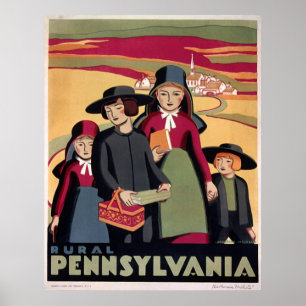 Lantligt tryck för affisch för Pennsylvania WPA