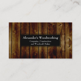 Lantligt vertikalt trä stiger ombord visitkort