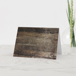 Lantligt Wood hälsningkort Kort