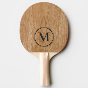 Lantpinsmonogram i trä pingisracket