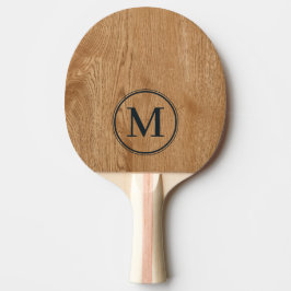 Lantpinsmonogram i trä pingisracket