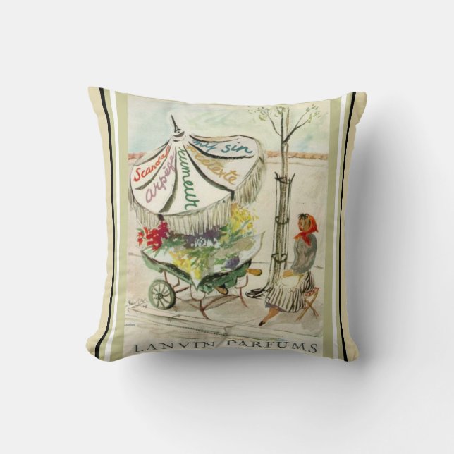 Lanvin Parfums Fransk Print Dekorativ kudde (Framsida)