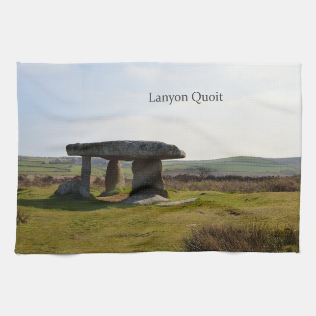 Lanyon Quoitanseende stenar Cornwall England Kökshandduk (Horisontell)