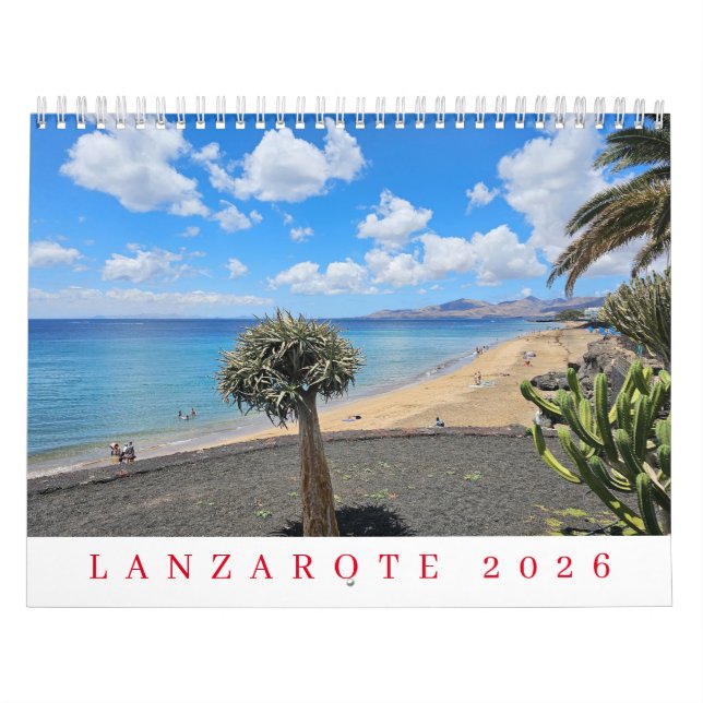 Lanzarote 2026 calendar kalender (Omslag)