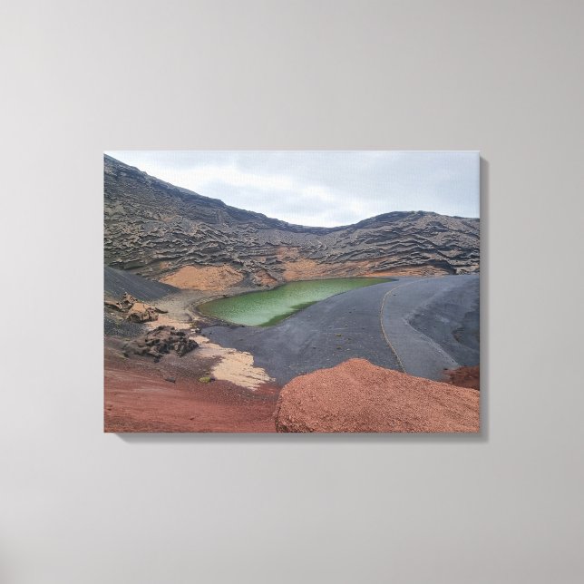 Lanzarote El Golfo-kanvastryck Canvastryck (Framsida)