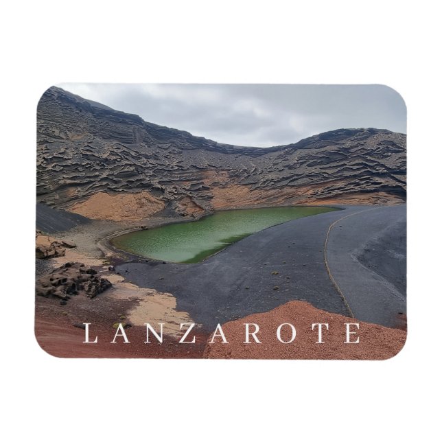 Lanzarote El Golfo-vykylmagnet Magnet (Horisontell)