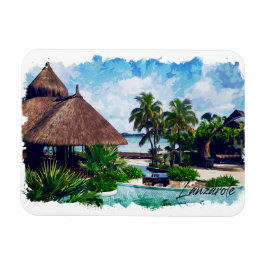 Lanzarote Kanarieöarna Spanien Tropiskt Magnet