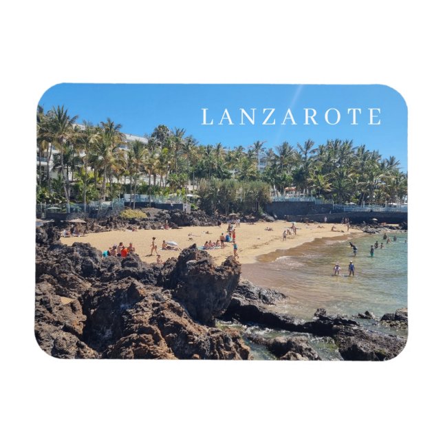 Lanzarote Puerto del Carmen (strandvisare) Magnet (Horisontell)
