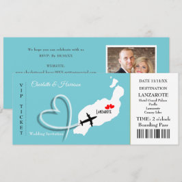 Lanzarote Spain Beach Wedding Inbjudningar