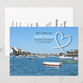Lanzarote Spain Beach Wedding Inbjudningar