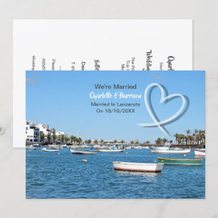 Lanzarote Spain Beach Wedding Inbjudningar