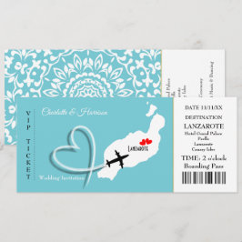 Lanzarote Spain Beach Wedding Inbjudningar