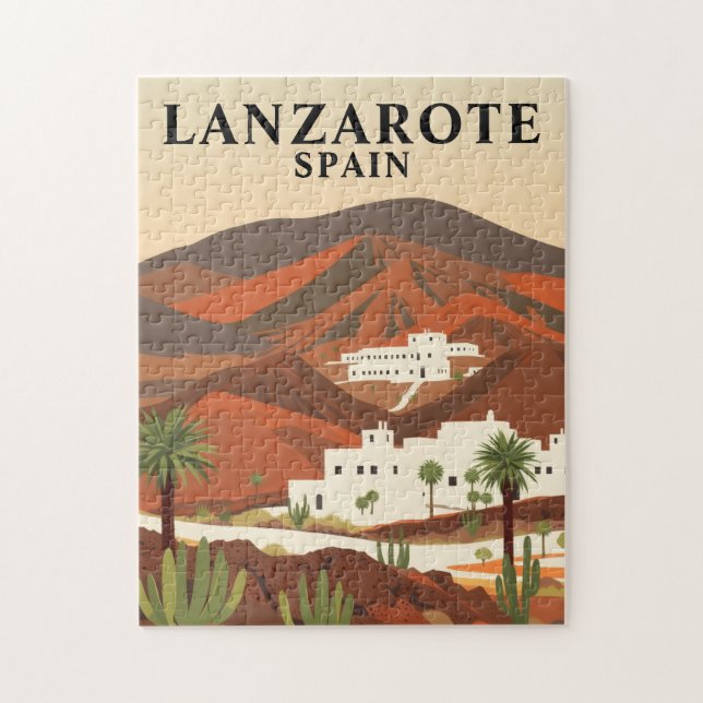 Lanzarote Spanien Pussel Vintage Resescen (Vertikal)