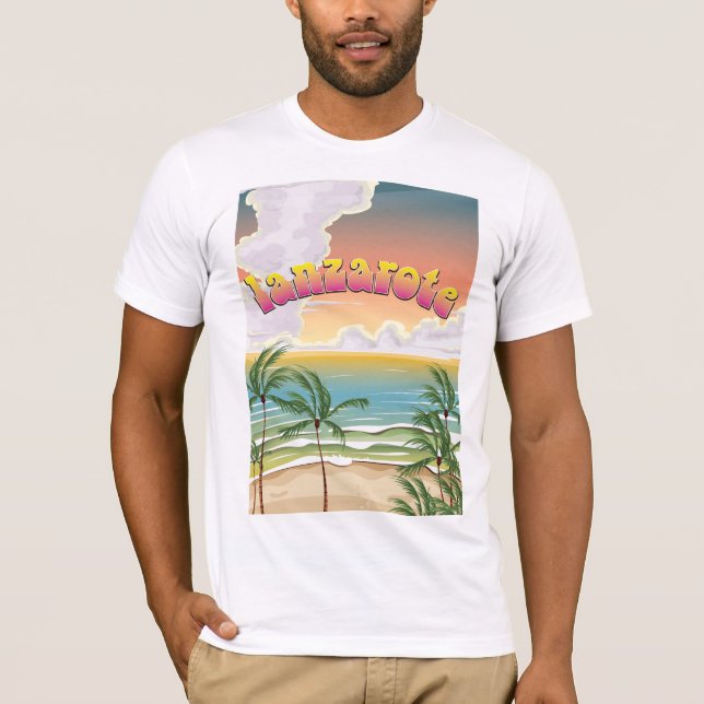 Lanzarote strand reseraklare t shirt (Framsida)
